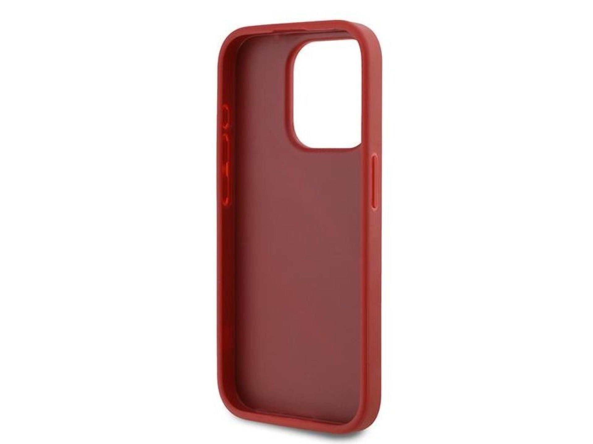 Karl Lagerfeld Diagonal Quilted Script case for iPhone 15 Pro Max - red