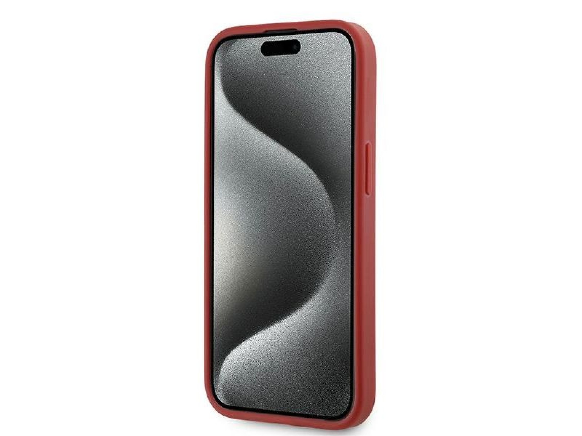 Capa Karl Lagerfeld Diagonal Matelassada com Script para iPhone 15/14/13 - vermelha