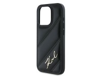 Funda Karl Lagerfeld Diagonal Quilted Script para iPhone 15 Pro Max - negra Funda Karl Lagerfeld Diagonal Quilted Script para iPhone 15 Pro Max - negra
