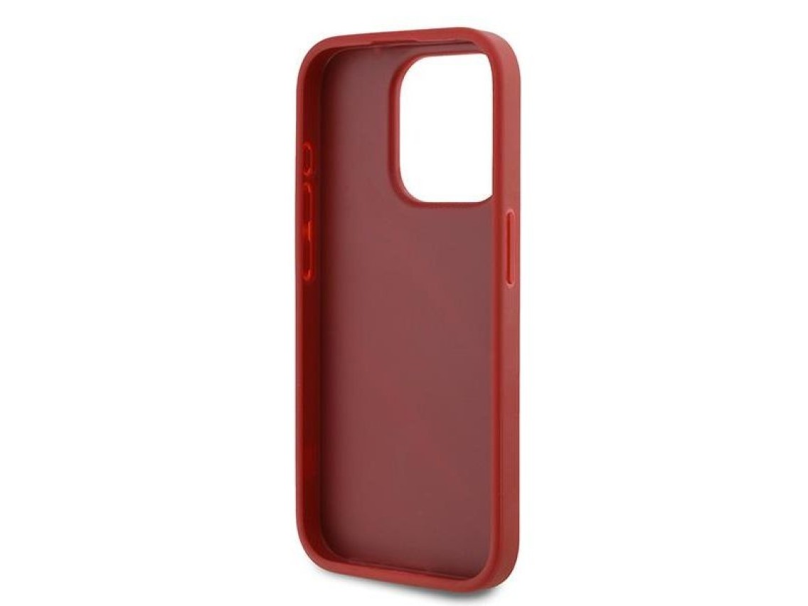Karl Lagerfeld Diagonal Quilted Script case for iPhone 15 Pro Max - red