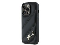 Karl Lagerfeld Diagonal Quilted Script case for iPhone 14 Pro - black Karl Lagerfeld Diagonal Quilted Script case for iPhone 14 Pro - black