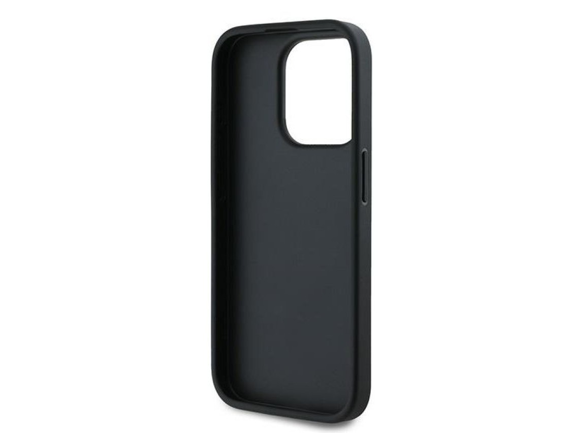 Karl Lagerfeld Diagonal Quilted Script case for iPhone 15 Pro - black
