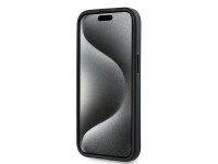 Capa Karl Lagerfeld Diagonal Matelassada com Script para iPhone 15/14/13 - preta Capa Karl Lagerfeld Diagonal Matelassada com Script para iPhone 15/14/13 - preta