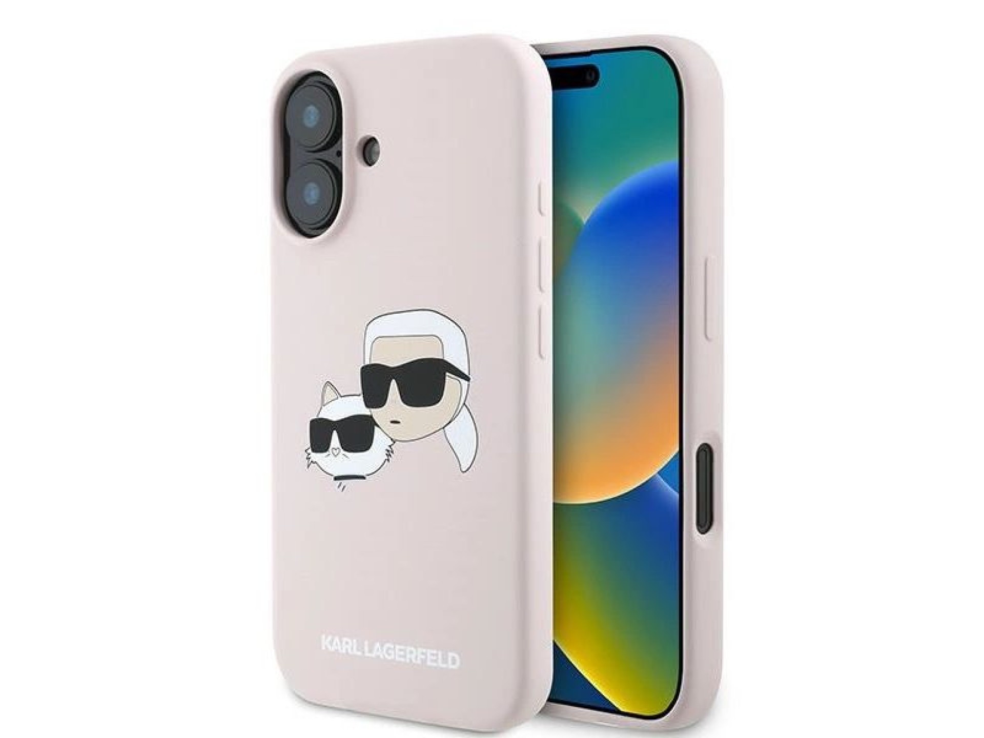 Capa MagSafe de silicone com estampa de cabeças de naufrágio de Karl Lagerfeld para iPhone 16 Plus -