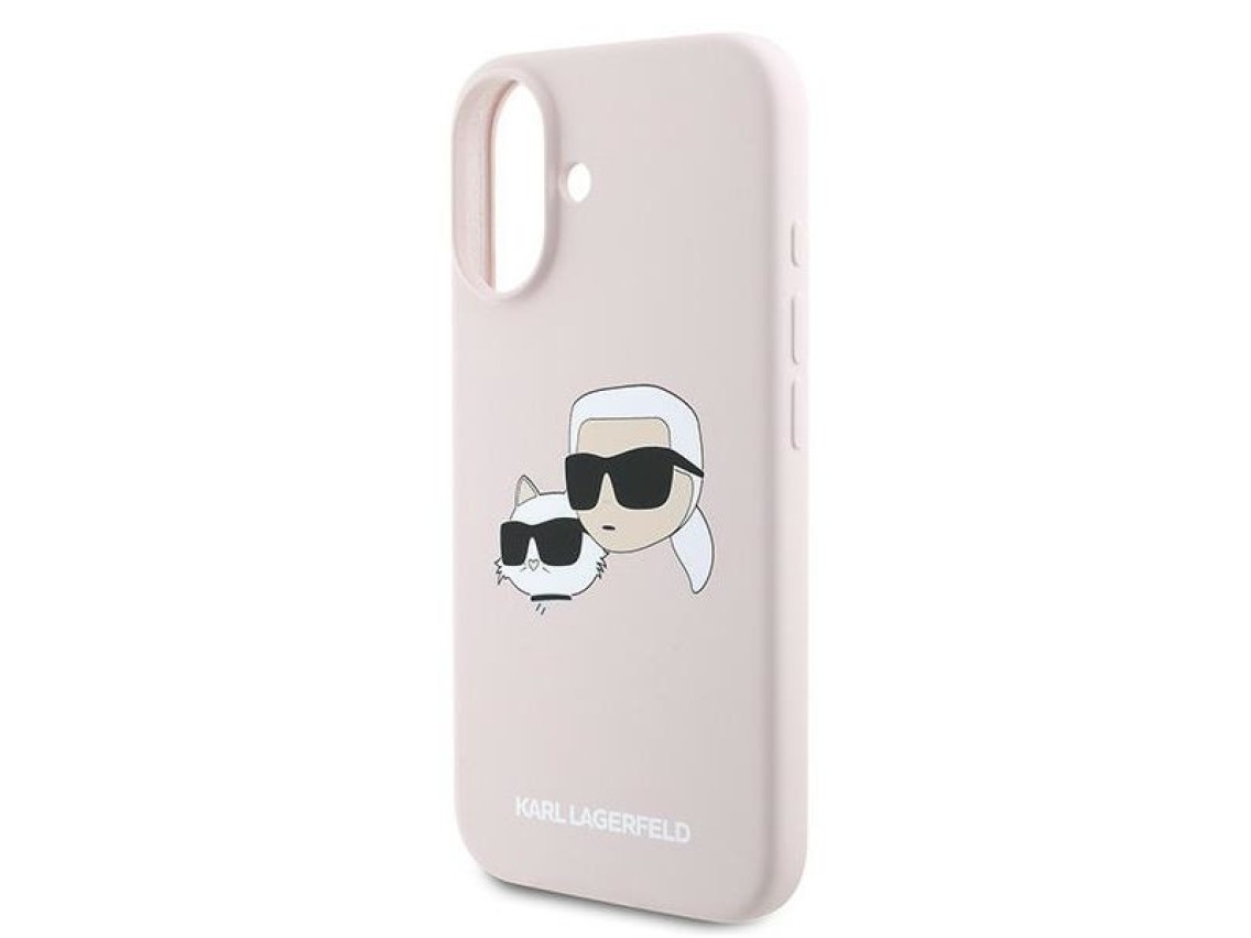 Capa MagSafe de silicone com estampa de cabeças de naufrágio de Karl Lagerfeld para iPhone 16 Plus -