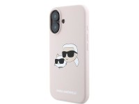 Capa MagSafe de silicone com estampa de cabeças de naufrágio de Karl Lagerfeld para iPhone 16 Plus - Capa MagSafe de silicone com estampa de cabeças de naufrágio de Karl Lagerfeld para iPhone 16 Plus -