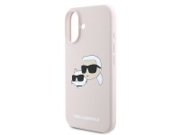 Capa MagSafe de silicone com estampa de cabeças de naufrágio de Karl Lagerfeld para iPhone 16 Plus - Capa MagSafe de silicone com estampa de cabeças de naufrágio de Karl Lagerfeld para iPhone 16 Plus -