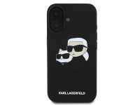 Karl Lagerfeld Silicone Case Nauble Heads Print MagSafe for iPhone 16 Plus - Black Karl Lagerfeld Silicone Case Nauble Heads Print MagSafe for iPhone 16 Plus - Black