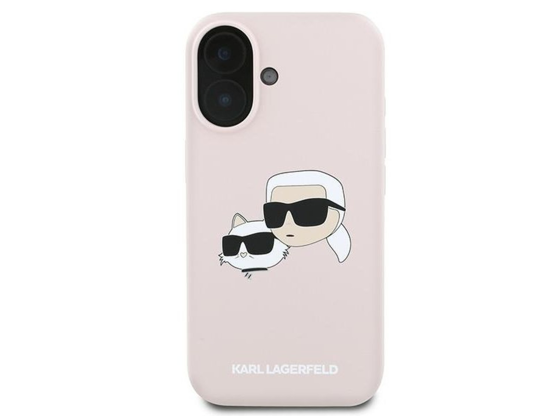 Capa MagSafe de silicone com estampa de cabeças de naufrágio de Karl Lagerfeld para iPhone 16 Plus -