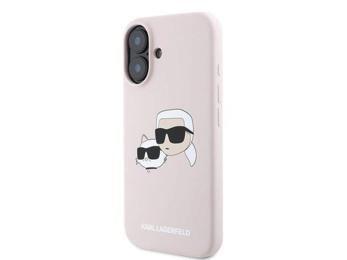 Capa MagSafe de silicone com estampa de cabeças de naufrágio de Karl Lagerfeld para iPhone 16 Plus -