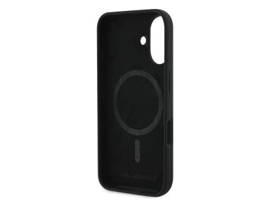Karl Lagerfeld Silicone Case Nauble Heads Print MagSafe for iPhone 16 Plus - Black Karl Lagerfeld Silicone Case Nauble Heads Print MagSafe for iPhone 16 Plus - Black