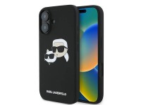 Karl Lagerfeld Silicone Case Nauble Heads Print MagSafe for iPhone 16 Plus - Black Karl Lagerfeld Silicone Case Nauble Heads Print MagSafe for iPhone 16 Plus - Black
