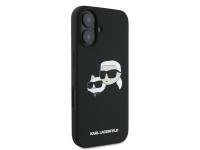 Karl Lagerfeld Silicone Case Nauble Heads Print MagSafe for iPhone 16 Plus - Black Karl Lagerfeld Silicone Case Nauble Heads Print MagSafe for iPhone 16 Plus - Black