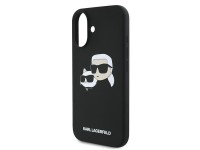 Karl Lagerfeld Silicone Case Nauble Heads Print MagSafe for iPhone 16 Plus - Black Karl Lagerfeld Silicone Case Nauble Heads Print MagSafe for iPhone 16 Plus - Black