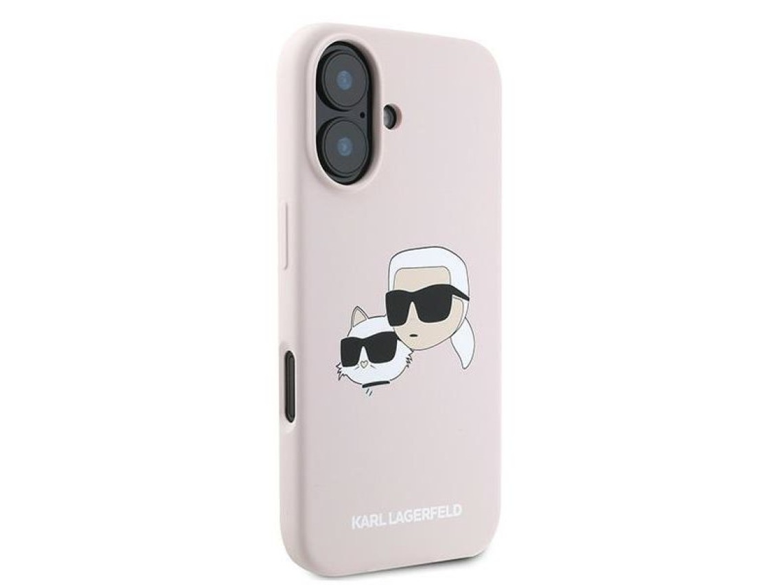 Capa MagSafe de silicone com estampa de cabeças de naufrágio de Karl Lagerfeld para iPhone 16 Plus -