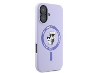 Karl Lagerfeld Silicone Karl&Choupette Heads Ring MagSafe Case for iPhone 16 Plus - Purple Karl Lagerfeld Silicone Karl&Choupette Heads Ring MagSafe Case for iPhone 16 Plus - Purple