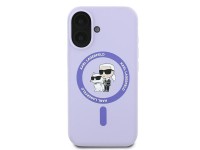 Karl Lagerfeld Silicone Karl&Choupette Heads Ring MagSafe Case for iPhone 16 Plus - Purple Karl Lagerfeld Silicone Karl&Choupette Heads Ring MagSafe Case for iPhone 16 Plus - Purple
