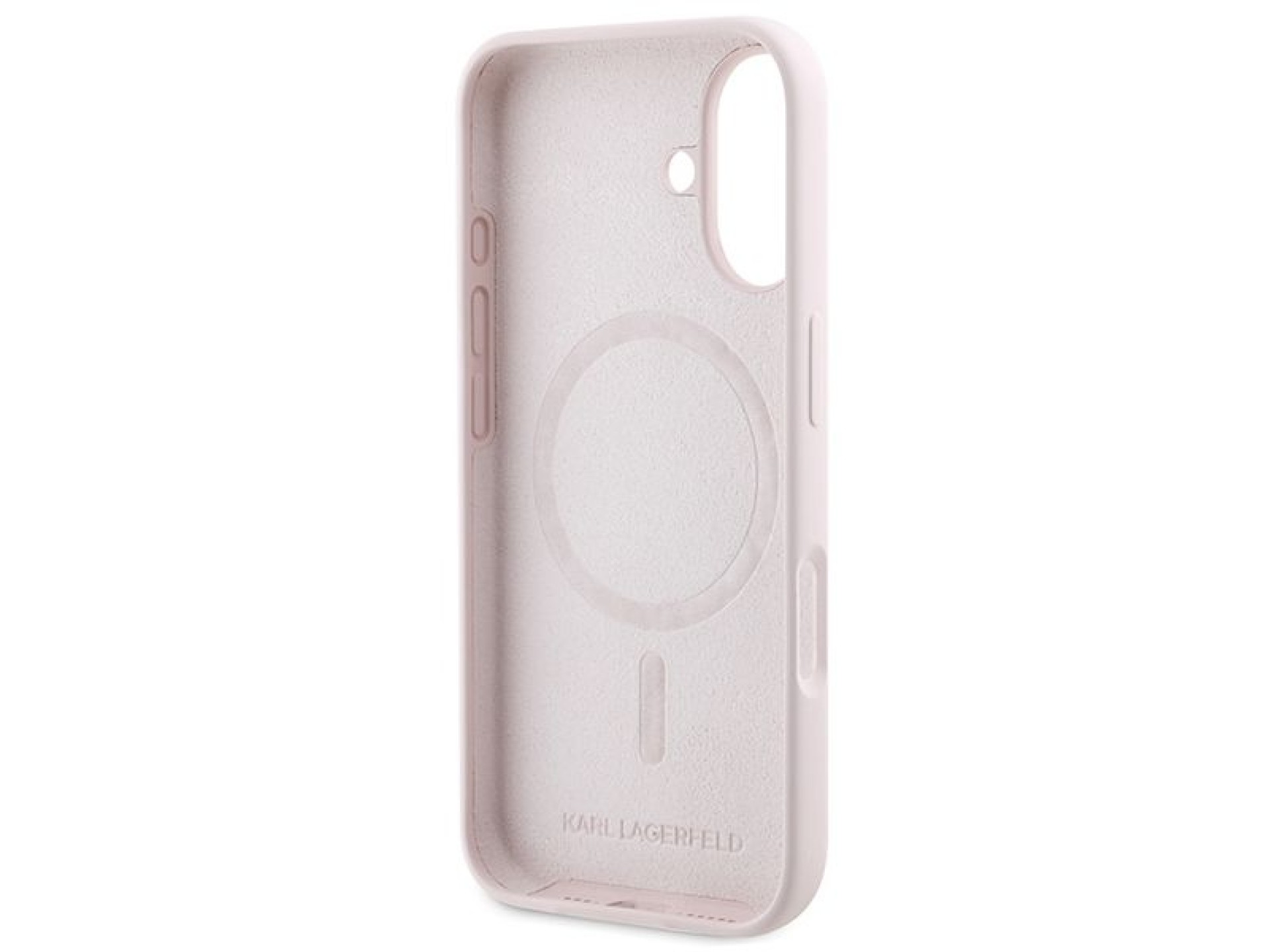 Funda de silicona Karl Lagerfeld con diseño de las cabezas de Karl y Choupette y anillo MagSafe para