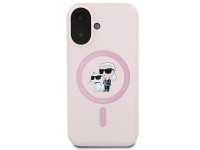 Funda de silicona Karl Lagerfeld con diseño de cabezas de Karl y Choupette y anillo MagSafe para iPh Funda de silicona Karl Lagerfeld con diseño de cabezas de Karl y Choupette y anillo MagSafe para iPh