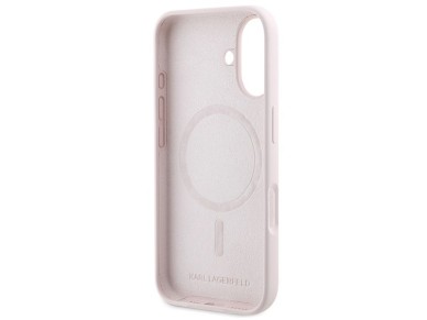 Karl Lagerfeld Silicone Karl&Choupette Heads Ring MagSafe iPhone 16 Case - Pink Karl Lagerfeld Silicone Karl&Choupette Heads Ring MagSafe iPhone 16 Case - Pink