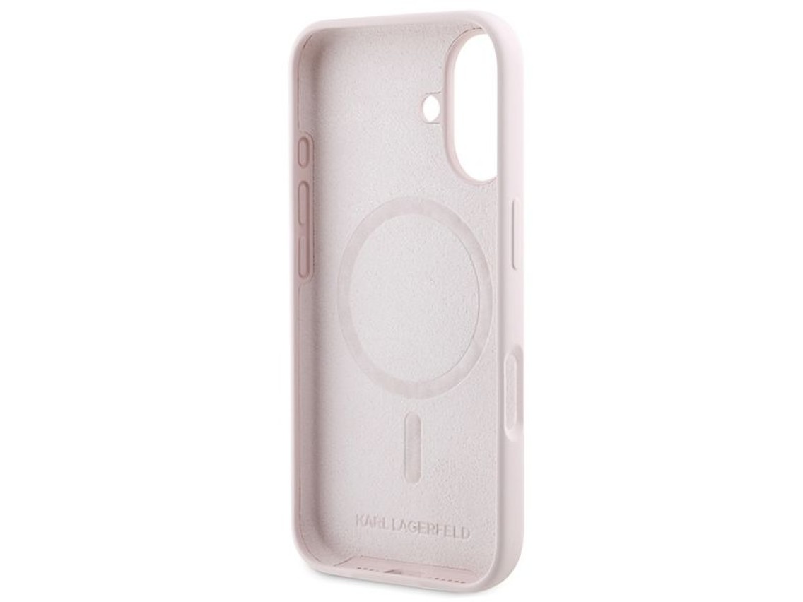 Funda de silicona Karl Lagerfeld con diseño de las cabezas de Karl y Choupette y anillo MagSafe para