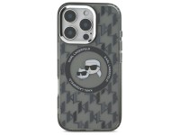 Karl Lagerfeld IML Monogram Karl & Choupette Head MagSafe iPhone 16 Pro Case - Black Karl Lagerfeld IML Monogram Karl & Choupette Head MagSafe iPhone 16 Pro Case - Black