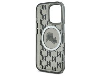 Karl Lagerfeld IML Monogram Karl & Choupette Head MagSafe iPhone 16 Pro Case - Black Karl Lagerfeld IML Monogram Karl & Choupette Head MagSafe iPhone 16 Pro Case - Black