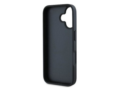 Funda para iPhone 16 con monograma de Karl Lagerfeld y pin de la cabeza de Karl & Choupette - Negra Funda para iPhone 16 con monograma de Karl Lagerfeld y pin de la cabeza de Karl & Choupette - Negra