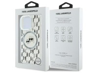Capa MagSafe para iPhone 16 Pro com monograma Karl Lagerfeld IML e cabeça de Karl & Choupette - Tran Capa MagSafe para iPhone 16 Pro com monograma Karl Lagerfeld IML e cabeça de Karl & Choupette - Tran