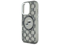 Karl Lagerfeld IML Monogram Karl & Choupette Head MagSafe iPhone 16 Pro Case - Black Karl Lagerfeld IML Monogram Karl & Choupette Head MagSafe iPhone 16 Pro Case - Black