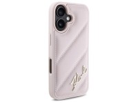 Funda acolchada con la firma de Karl Lagerfeld para iPhone 16 - Rosa Funda acolchada con la firma de Karl Lagerfeld para iPhone 16 - Rosa