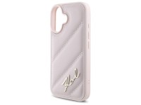 Funda acolchada con la firma de Karl Lagerfeld para iPhone 16 - Rosa Funda acolchada con la firma de Karl Lagerfeld para iPhone 16 - Rosa