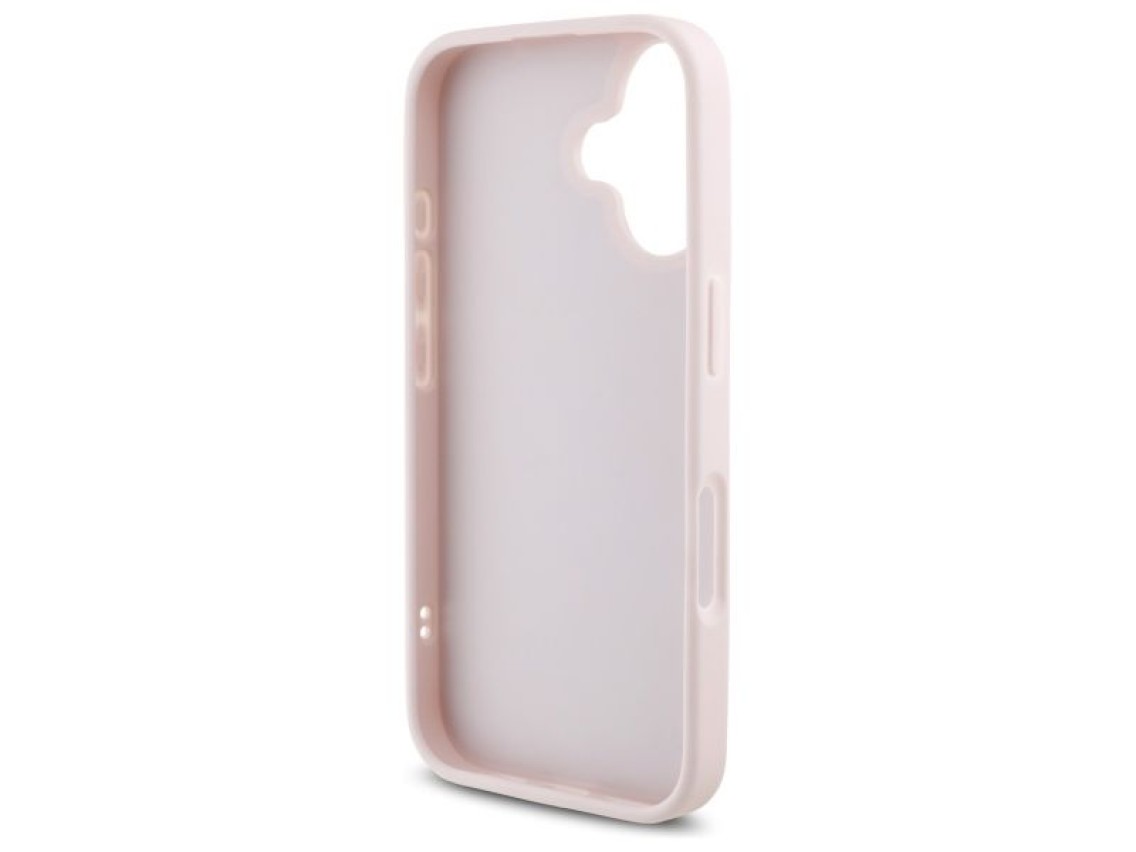 Funda acolchada con la firma de Karl Lagerfeld para iPhone 16 - Rosa