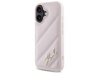 Funda acolchada con la firma de Karl Lagerfeld para iPhone 16 - Rosa Funda acolchada con la firma de Karl Lagerfeld para iPhone 16 - Rosa