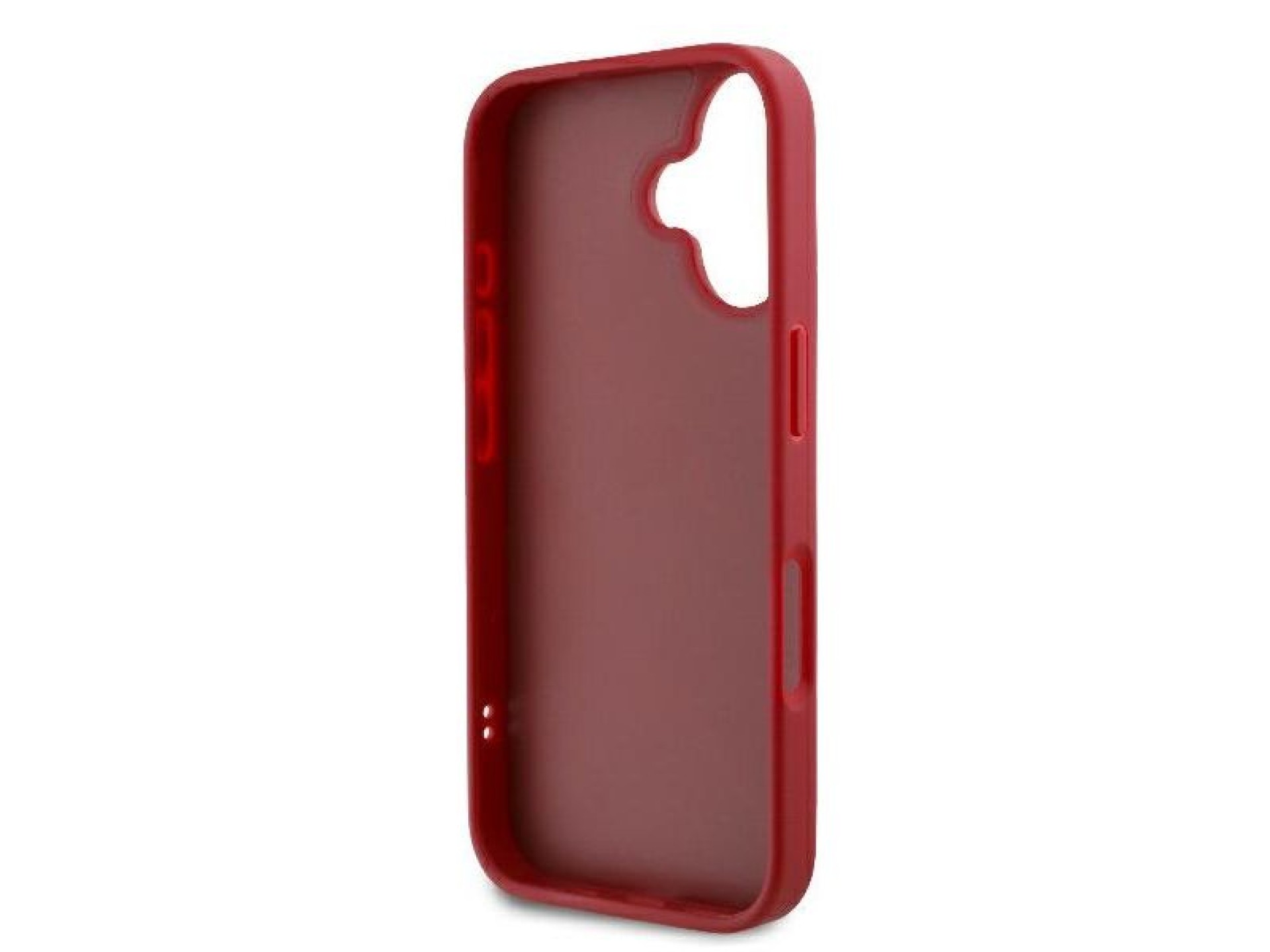 Karl Lagerfeld Diagonal Quilted Script iPhone 16 Case - Red