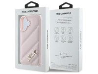 Funda acolchada con la firma de Karl Lagerfeld para iPhone 16 - Rosa Funda acolchada con la firma de Karl Lagerfeld para iPhone 16 - Rosa