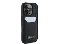 Karl Lagerfeld Cardslots Monogram iPhone 16 Pro Max Case - Black Karl Lagerfeld Cardslots Monogram iPhone 16 Pro Max Case - Black