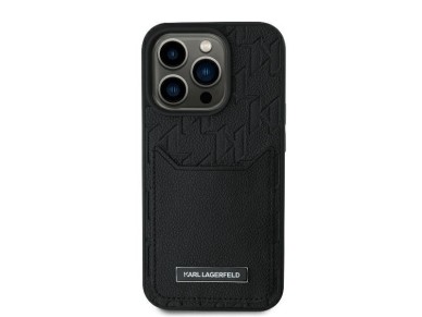 Karl Lagerfeld Cardslots Monogram iPhone 16 Pro Max Case - Black Karl Lagerfeld Cardslots Monogram iPhone 16 Pro Max Case - Black