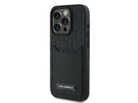 Karl Lagerfeld Cardslots Monogram iPhone 16 Pro Max Case - Black Karl Lagerfeld Cardslots Monogram iPhone 16 Pro Max Case - Black