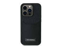 Karl Lagerfeld Cardslots Monogram iPhone 16 Pro Max Case - Black Karl Lagerfeld Cardslots Monogram iPhone 16 Pro Max Case - Black