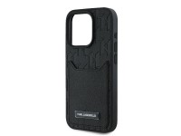 Karl Lagerfeld Cardslots Monogram iPhone 16 Pro Max Case - Black Karl Lagerfeld Cardslots Monogram iPhone 16 Pro Max Case - Black