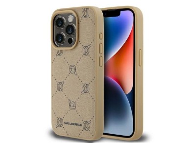 Karl Lagerfeld Magsafe Karl Head iPhone 15 Pro Case - Beige Karl Lagerfeld Magsafe Karl Head iPhone 15 Pro Case - Beige