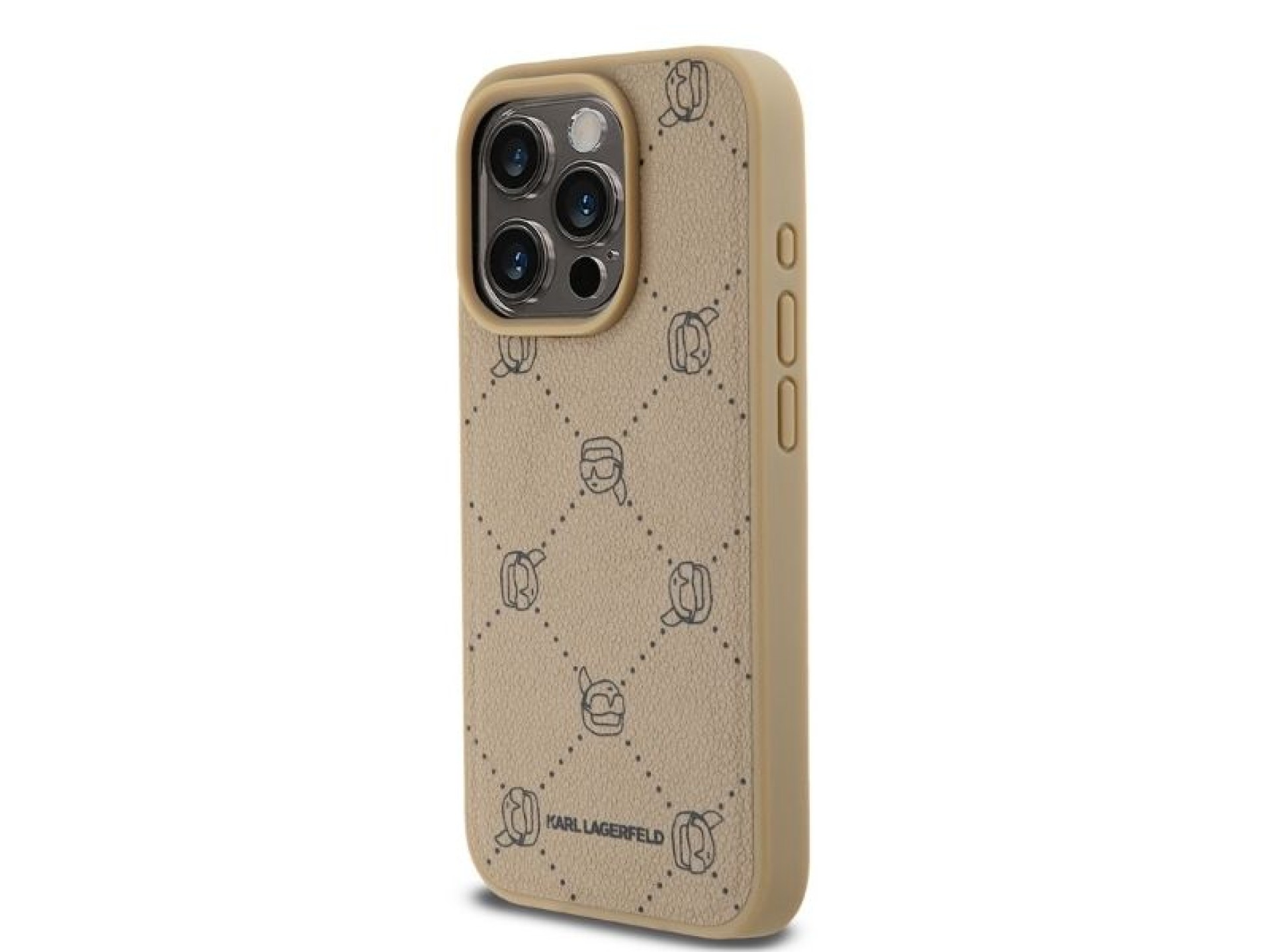 Karl Lagerfeld Magsafe Karl Head iPhone 15 Pro Case - Beige