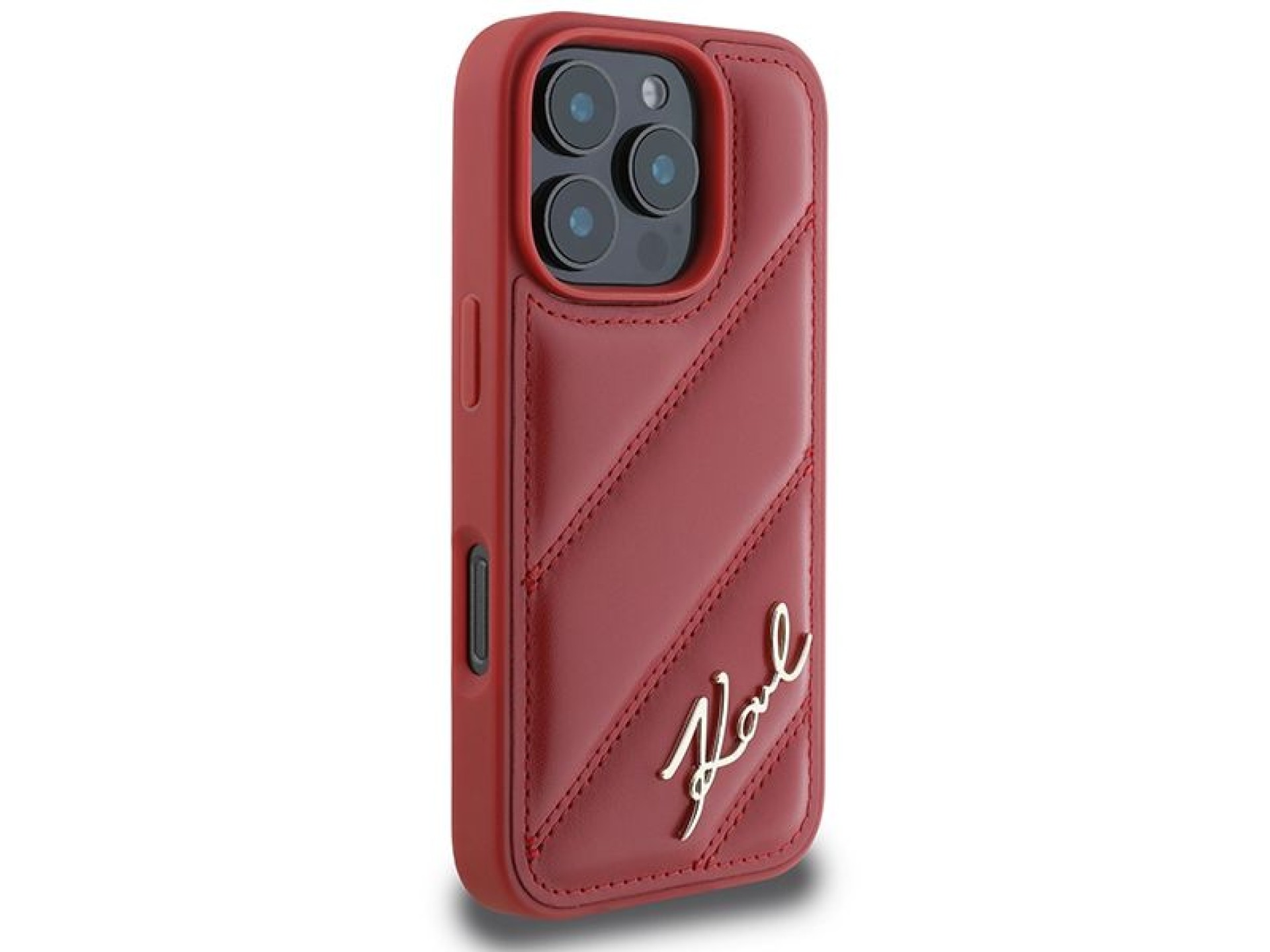 Capa Karl Lagerfeld Matelassada para iPhone 16 Pro - Vermelha