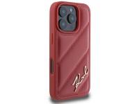 Capa Karl Lagerfeld Matelassada para iPhone 16 Pro - Vermelha Capa Karl Lagerfeld Matelassada para iPhone 16 Pro - Vermelha
