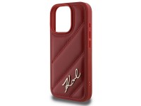 Capa Karl Lagerfeld Matelassada para iPhone 16 Pro - Vermelha Capa Karl Lagerfeld Matelassada para iPhone 16 Pro - Vermelha