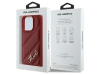 Capa Karl Lagerfeld Matelassada para iPhone 16 Pro - Vermelha Capa Karl Lagerfeld Matelassada para iPhone 16 Pro - Vermelha