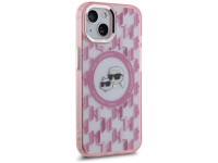 Capa MagSafe para iPhone 15 Plus com monograma Karl Lagerfeld IML Karl & Choupette Head - Rosa Capa MagSafe para iPhone 15 Plus com monograma Karl Lagerfeld IML Karl & Choupette Head - Rosa
