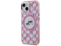 Capa MagSafe para iPhone 15 Plus com monograma Karl Lagerfeld IML Karl & Choupette Head - Rosa Capa MagSafe para iPhone 15 Plus com monograma Karl Lagerfeld IML Karl & Choupette Head - Rosa
