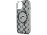 Karl Lagerfeld IML Monogram Karl & Choupette Head MagSafe iPhone 15 Plus Case - Black Karl Lagerfeld IML Monogram Karl & Choupette Head MagSafe iPhone 15 Plus Case - Black